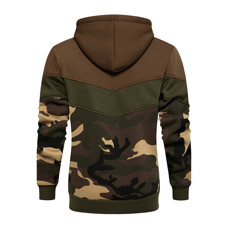 Men's Brown and Camouflage Hoodie ST010