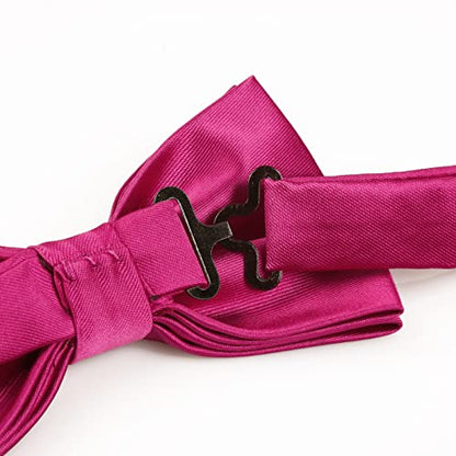 Men's Pre-tied Adjustable Bow Tie for Men Formal Solid Tuxedo Bow Tie, 158