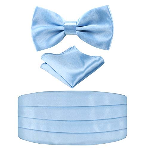 Men's Prom Bow Tie, Handkerchief and Cummerbund Set #132