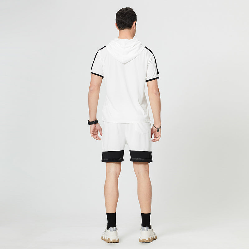 Men's Short Sleeve Hoodie and Shorts Outfit SS016