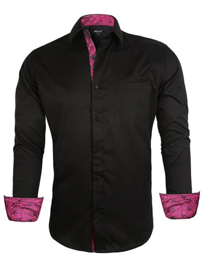mens dark pink dress shirt