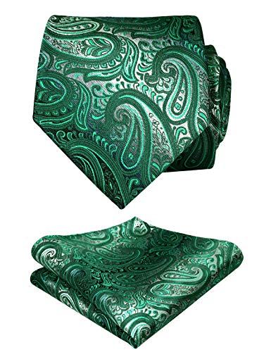 Men's Paisley Necktie and Pocket Square Sets, 143