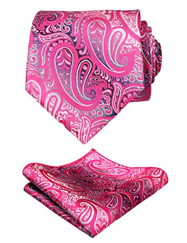 Men's Paisley Necktie and Pocket Square Sets, 143