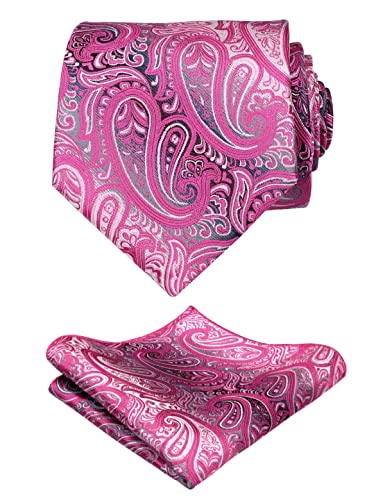 Men's Paisley Necktie and Pocket Square Sets, 143