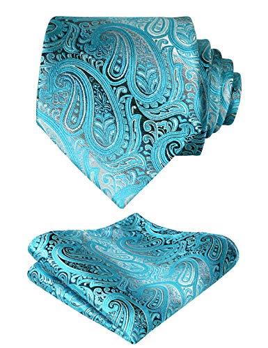 Men's Paisley Necktie and Pocket Square Sets, 143