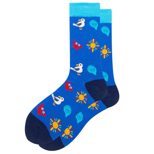 Blue Crab Seagull Snail Socks SC015