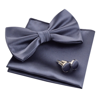 Men's Tuxedo Bow Tie, Hanky and Cufflinks Set, 178