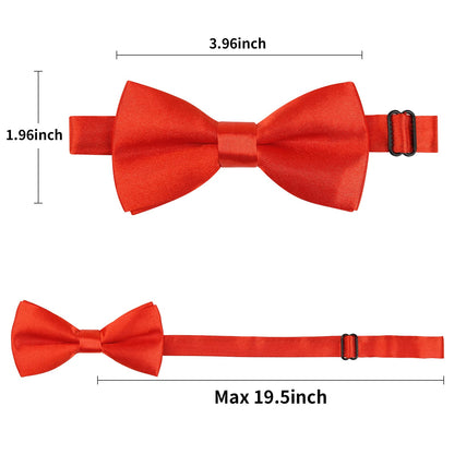 Alizeal Boy's Pre-tied Bow Tie Fancy Plain Adjustable Bow ties #070
