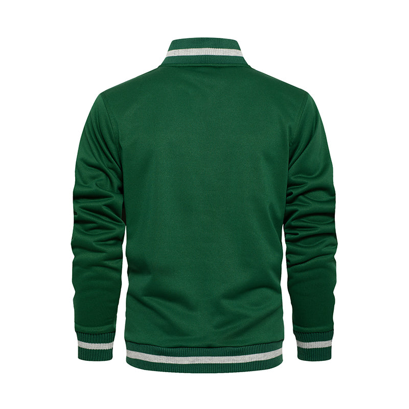 Men's Green Baseball Jacket Sweatpants Outfit SS014