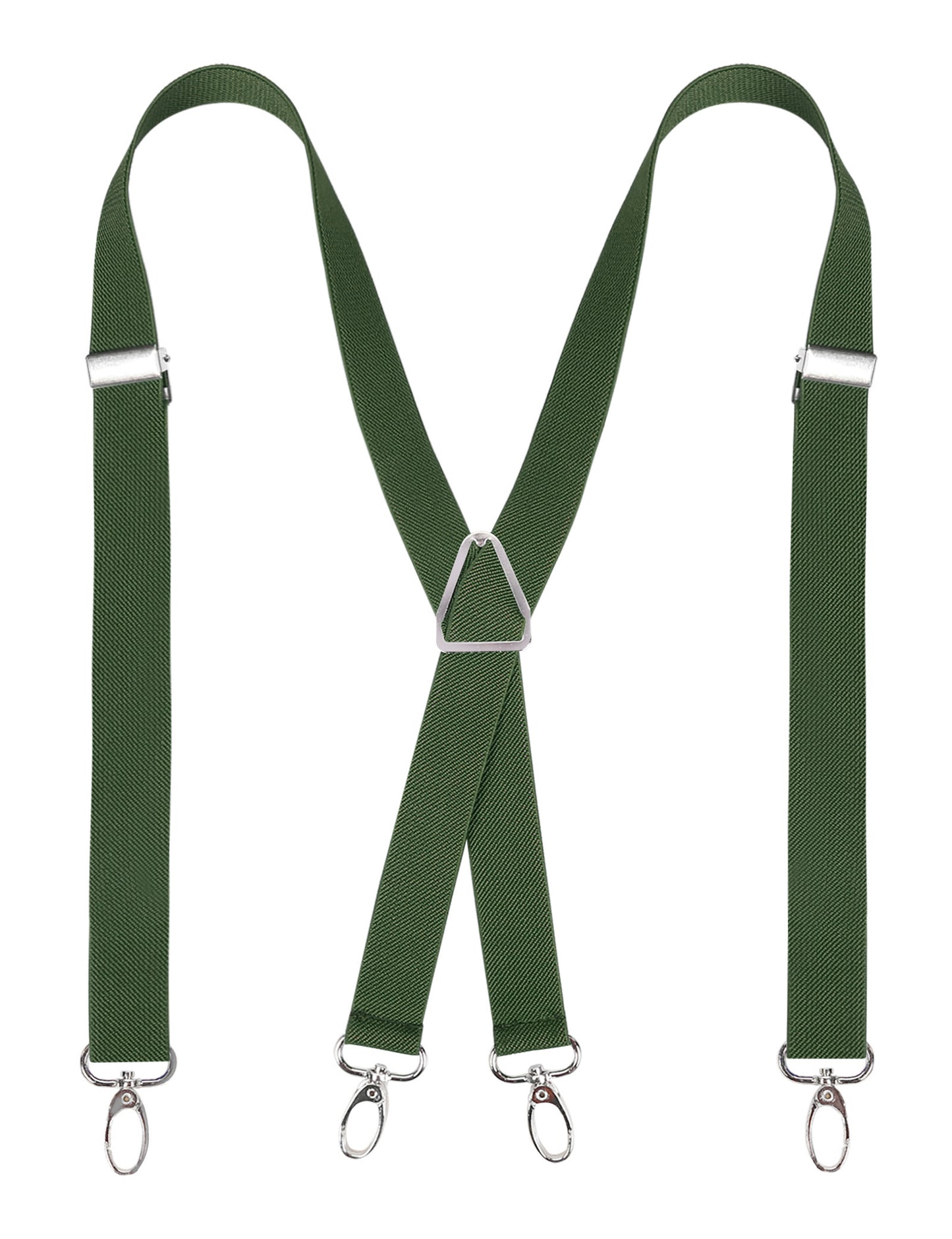 Men's 1 Inch Suspenders with 4 Swivel Hooks & Elastic Band, BD062