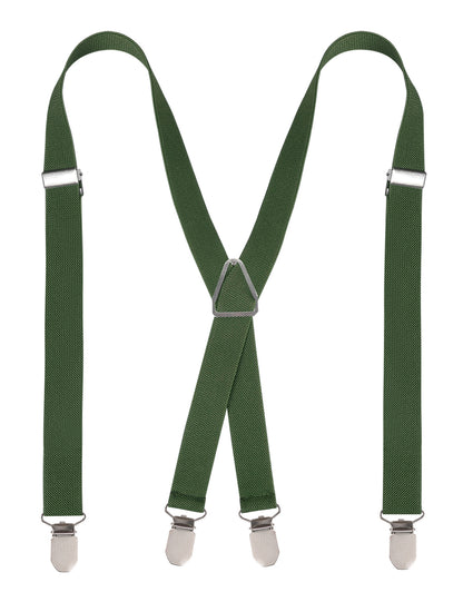 Men's X-Back Clip Suspenders Adjustable Elastic Shoulder Strap, BD064
