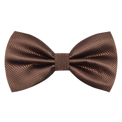 Men's Solid Color Banded Pre-tied Bow Ties, 001