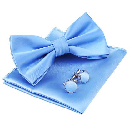 Men's Tuxedo Bow Tie, Hanky and Cufflinks Set, 178