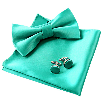 Men's Tuxedo Bow Tie, Hanky and Cufflinks Set, 178