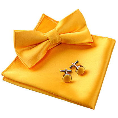 Men's Tuxedo Bow Tie, Hanky and Cufflinks Set, 178