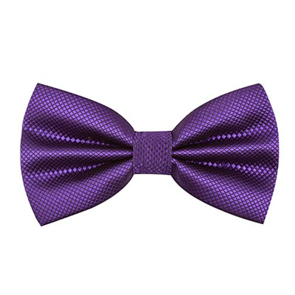 Men's Solid Color Banded Pre-tied Bow Ties, 001