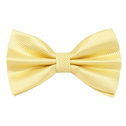 Men's Solid Color Banded Pre-tied Bow Ties, 001