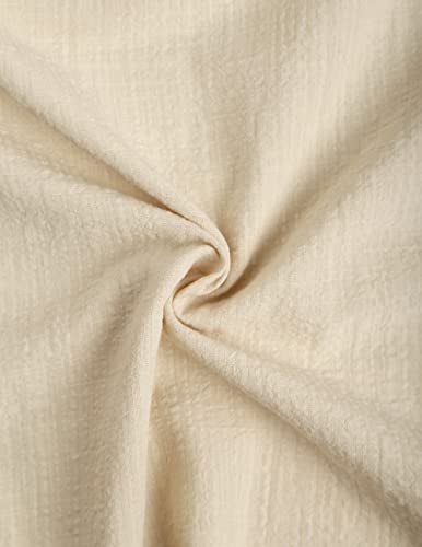Men's Casual Cotton Viscose Henley Shirt Short Sleeve Solid Button-Down Beach Tops with Pocket, 101-Khaki
