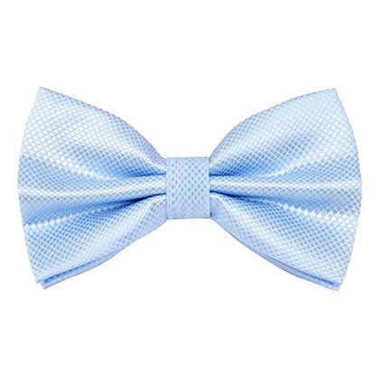 Men's Solid Color Banded Pre-tied Bow Ties, 001