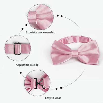 Alizeal Men's Pre-Tied Tuxedo Bow Tie Shinny Formal Wear Accessory, 024