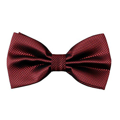 Men's Solid Color Banded Pre-tied Bow Ties, 001