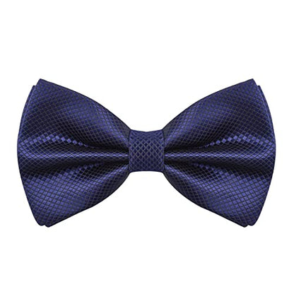 Men's Solid Color Banded Pre-tied Bow Ties, 001