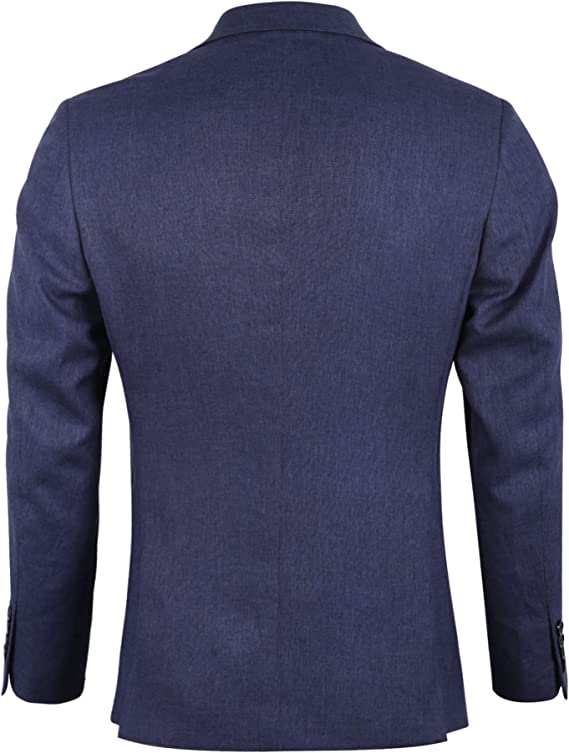 Men's Casual Suit Jacket Sports Coat Business Suit One Button, 020-Navy