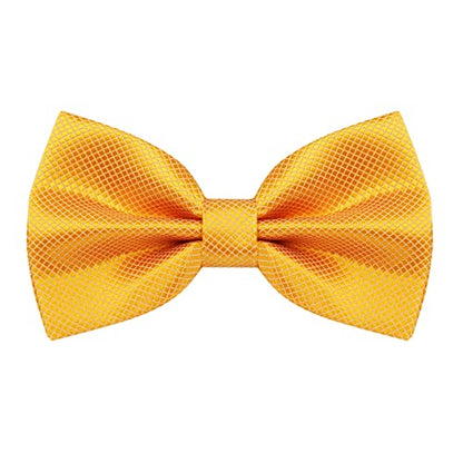 Men's Solid Color Banded Pre-tied Bow Ties, 001