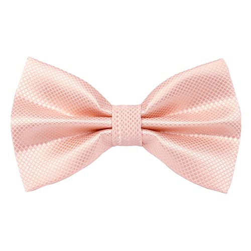 Men's Solid Color Banded Pre-tied Bow Ties, 001