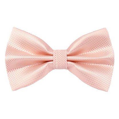 Men's Solid Color Banded Pre-tied Bow Ties, 001