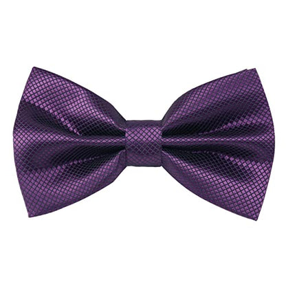 Men's Solid Color Banded Pre-tied Bow Ties, 001