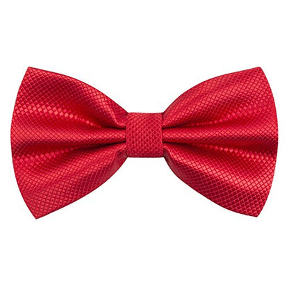 Men's Solid Color Banded Pre-tied Bow Ties, 001