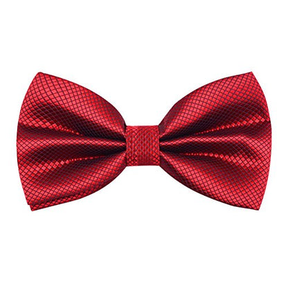 Men's Solid Color Banded Pre-tied Bow Ties, 001